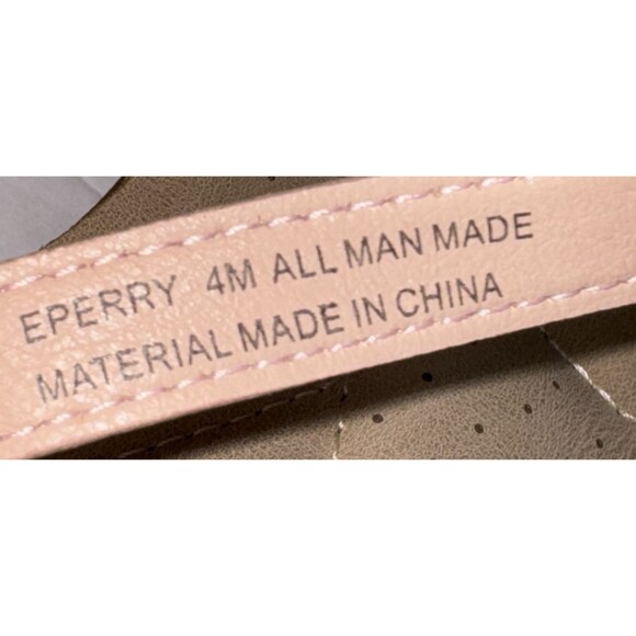 Annie Eperry Girls Sandals Tan Flower Embellishments Size 4 Hook And Loop New - Picture 6 of 6